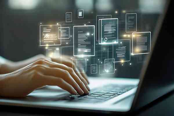 Finger tippen auf Laptoptastatur - © The Little Hut - stock.adobe.com